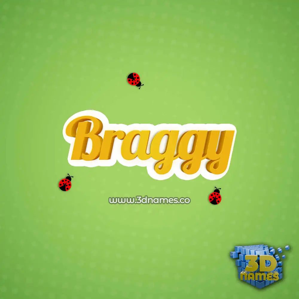 braggy in Ladybugs style - 3D name wallpaper