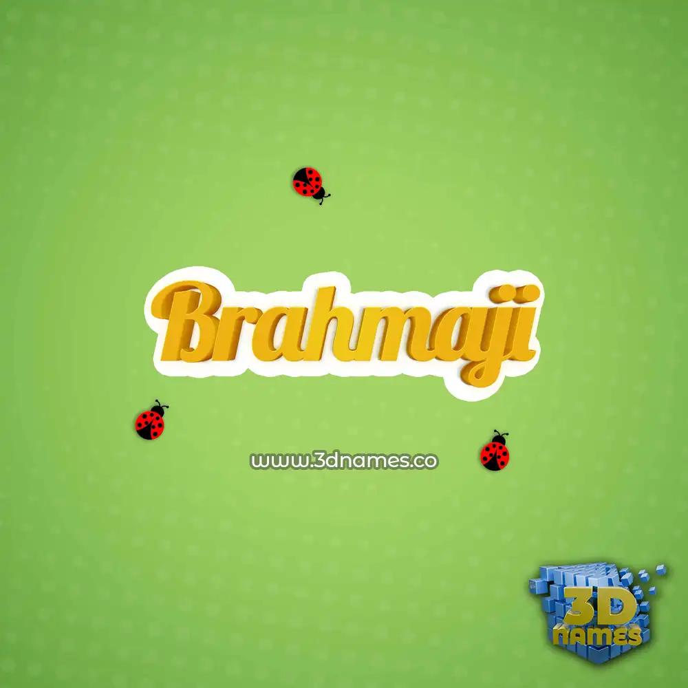 brahmaji in Ladybugs style - 3D name wallpaper
