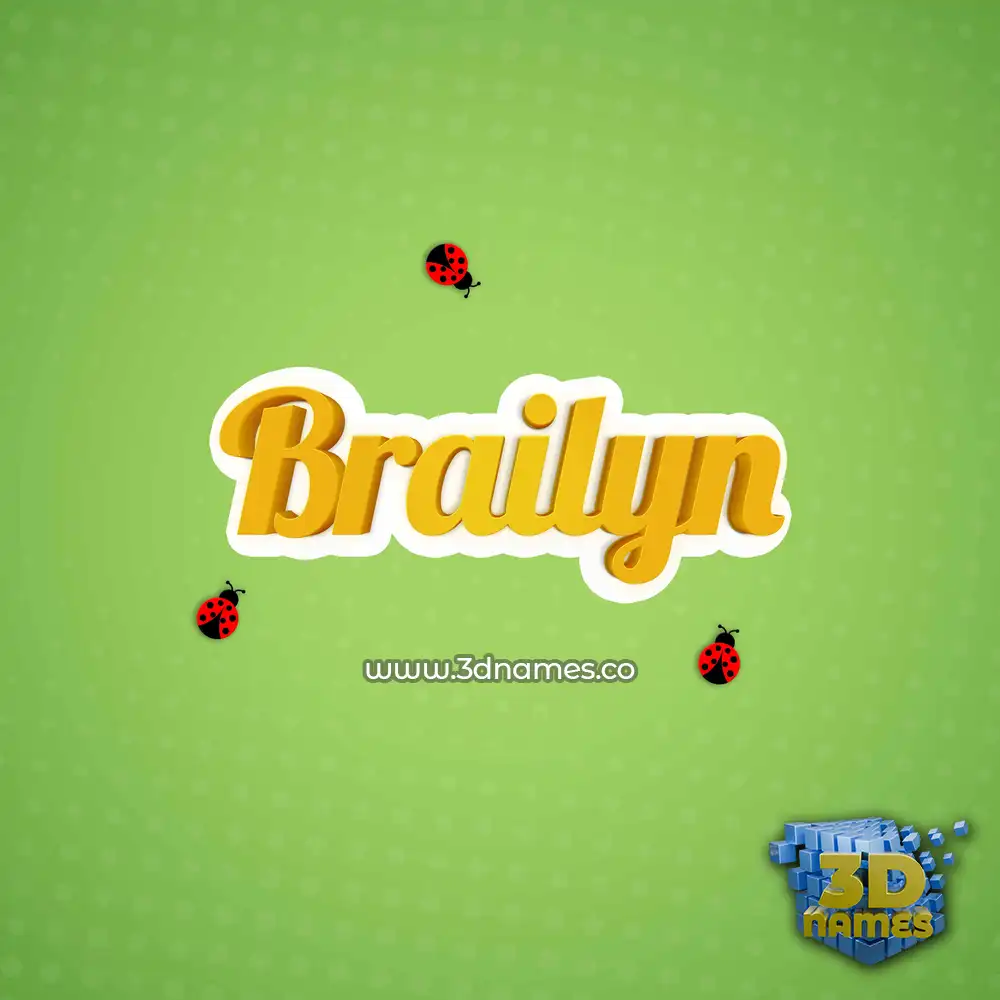 brailyn in Ladybugs style - 3D name wallpaper