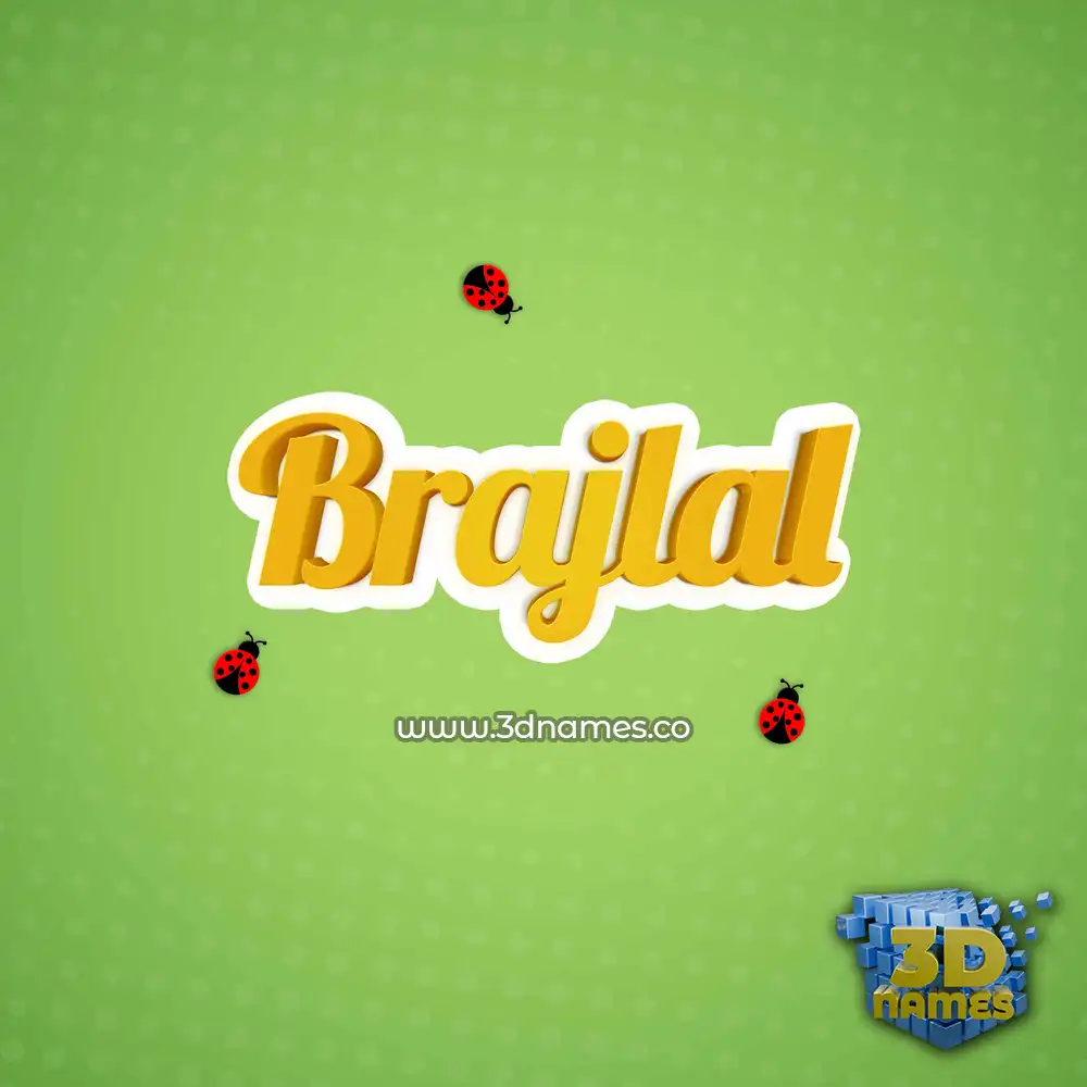 brajlal in Ladybugs style - 3D name wallpaper