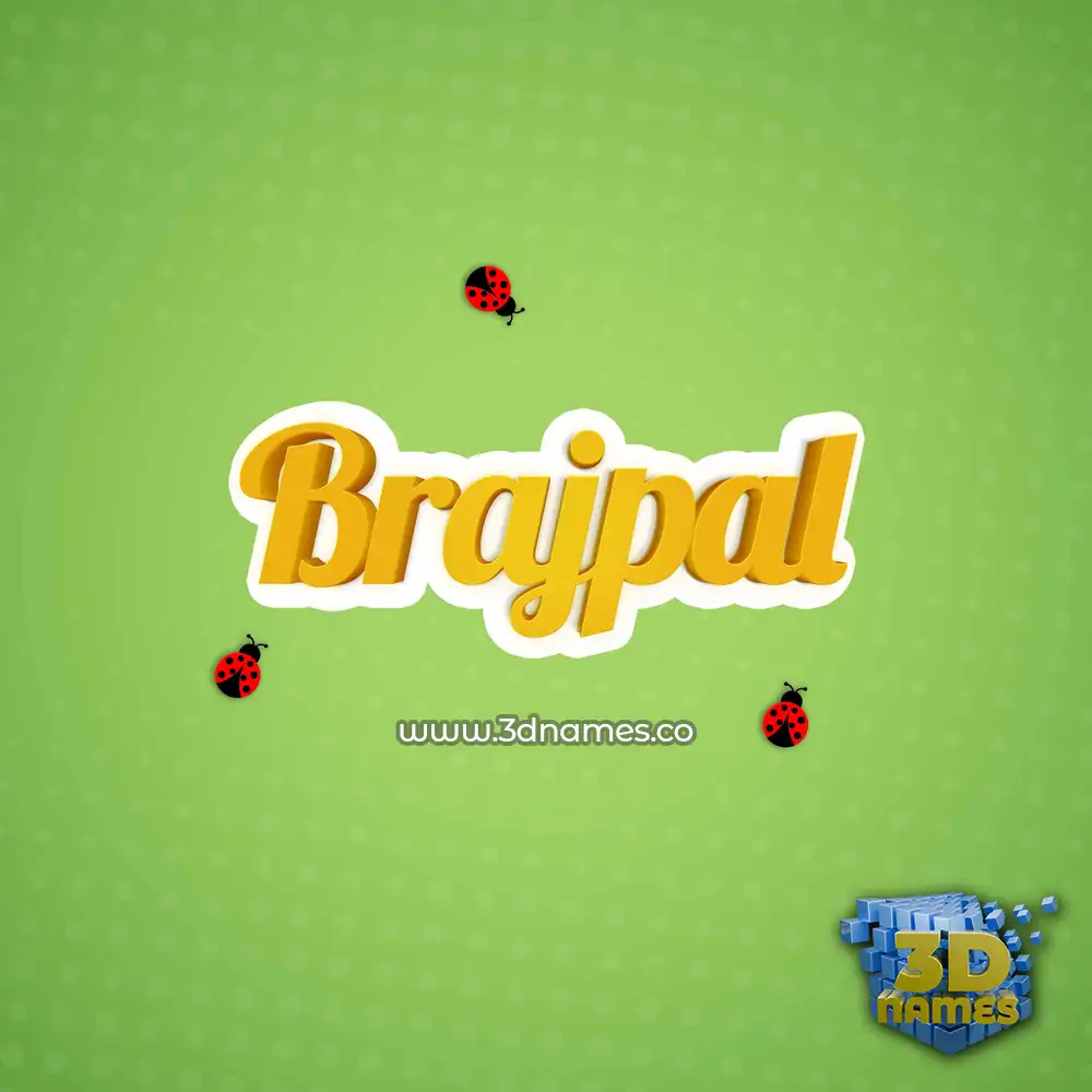 brajpal in Ladybugs style - 3D name wallpaper