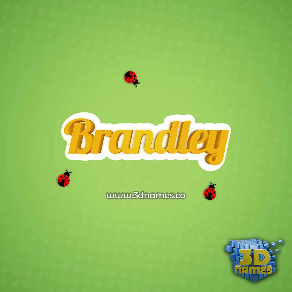 brandley in Ladybugs style - 3D name wallpaper