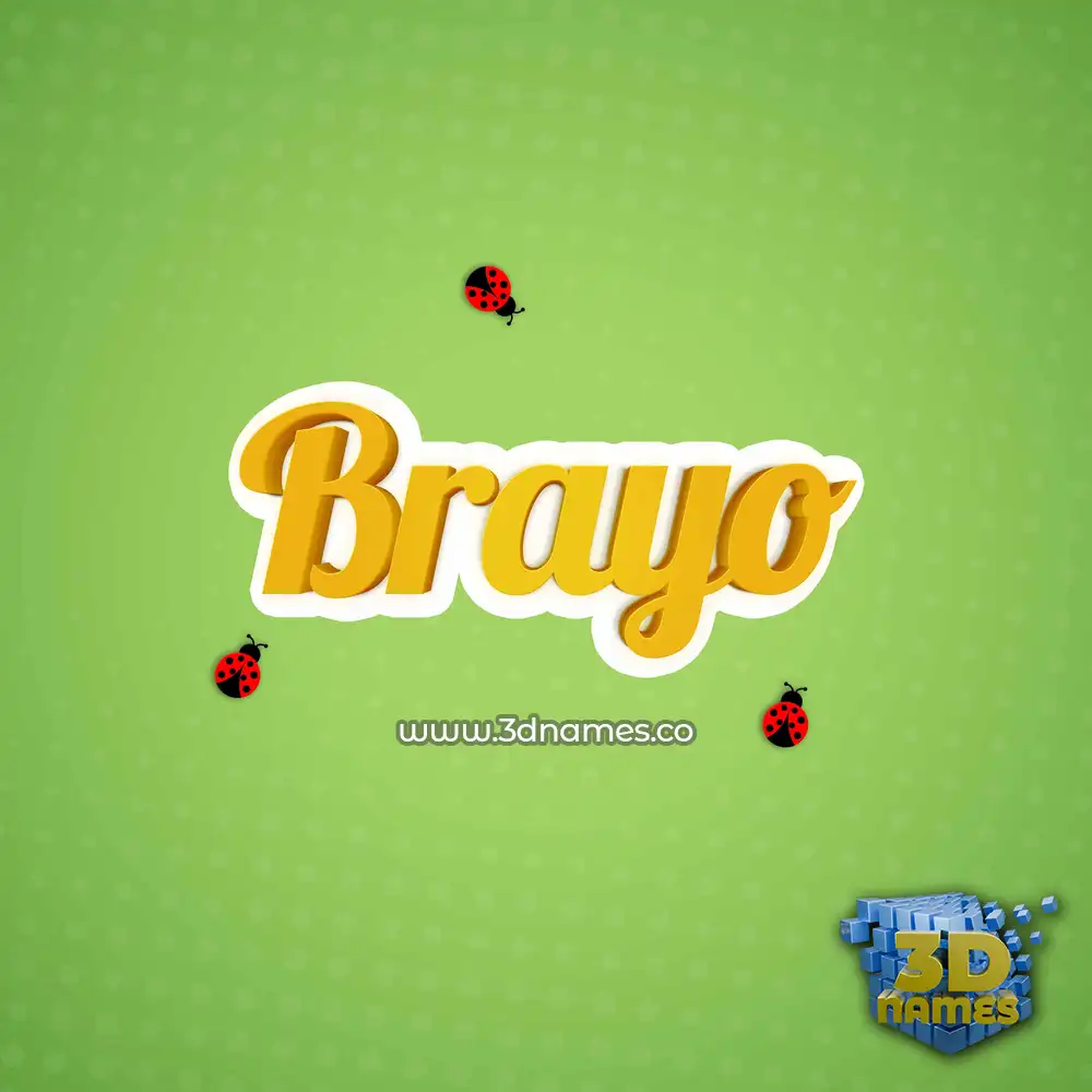 brayo in Ladybugs style - 3D name wallpaper