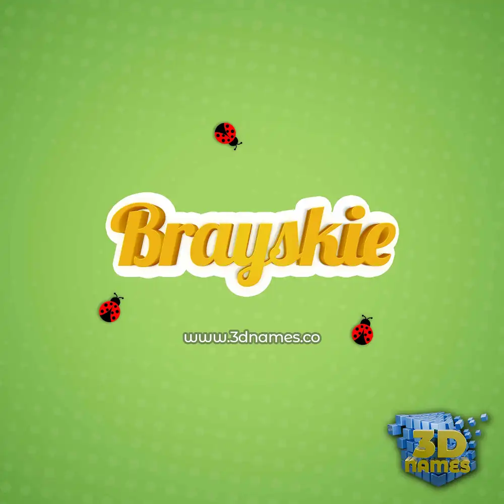 brayskie in Ladybugs style - 3D name wallpaper