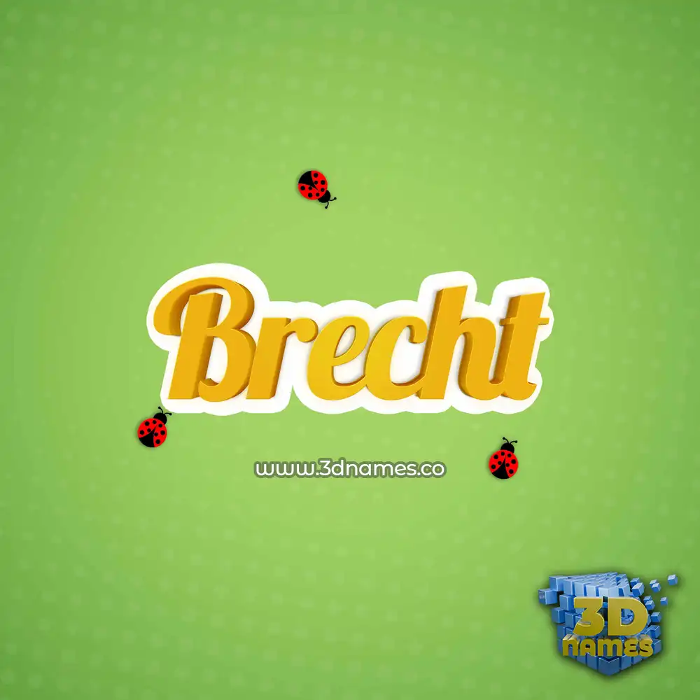 brecht in Ladybugs style - 3D name wallpaper