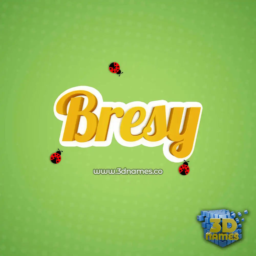 bresy in Ladybugs style - 3D name wallpaper