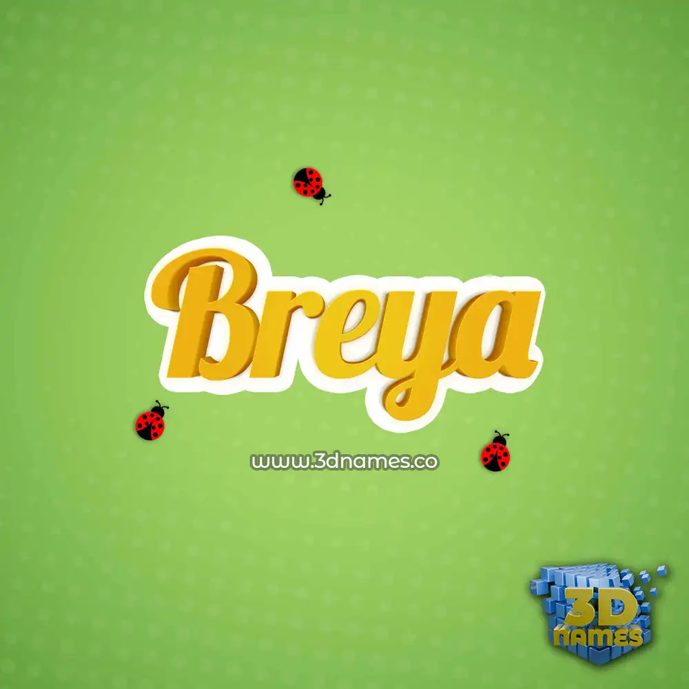 breya in Ladybugs style - 3D name wallpaper