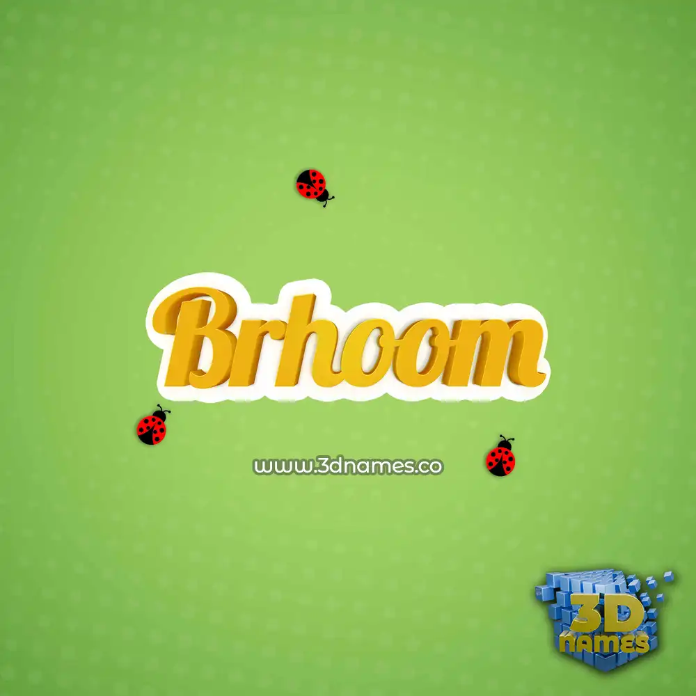 brhoom in Ladybugs style - 3D name wallpaper