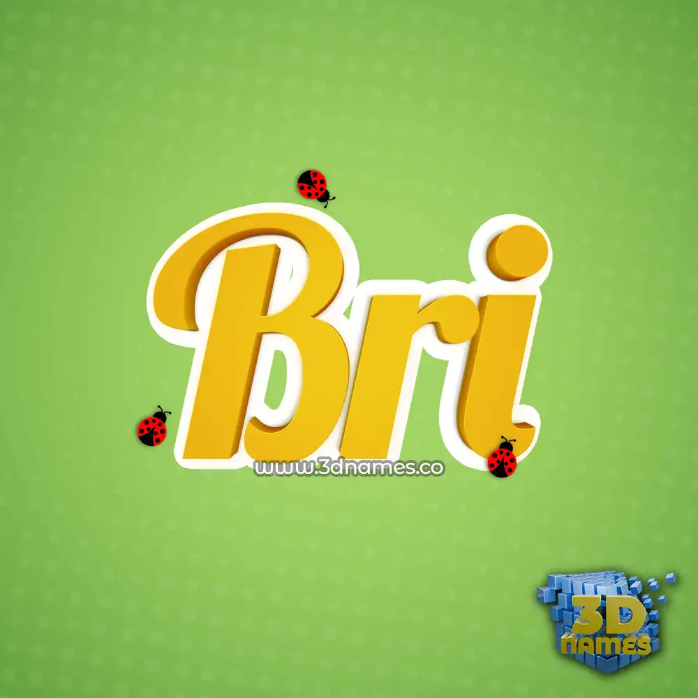 bri in Ladybugs style - 3D name wallpaper