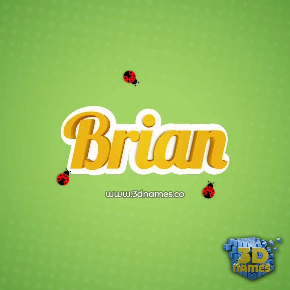 brian in Ladybugs style - 3D name wallpaper