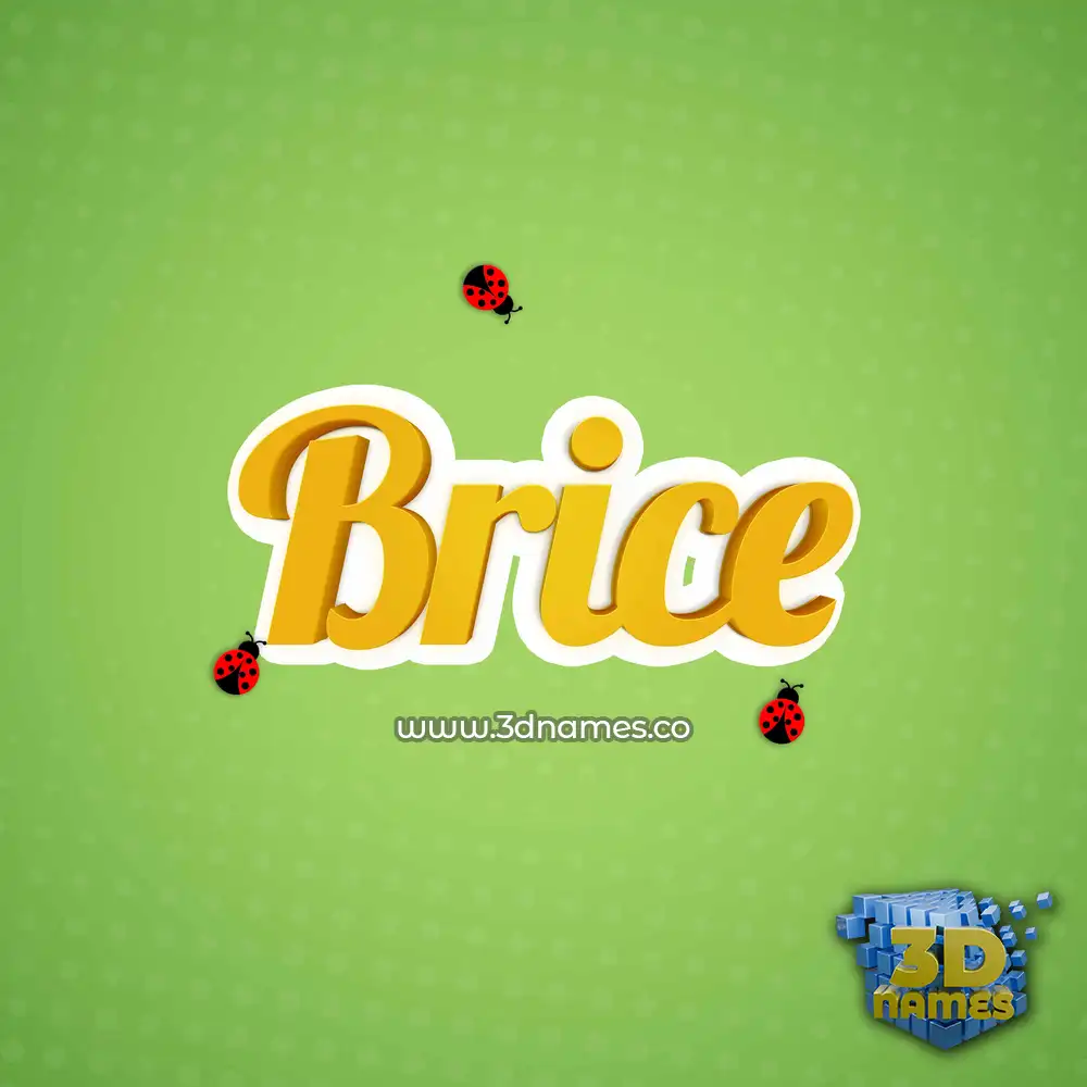 brice in Ladybugs style - 3D name wallpaper