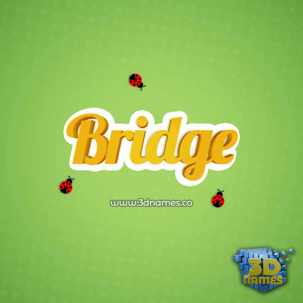 bridge in Ladybugs style - 3D name wallpaper