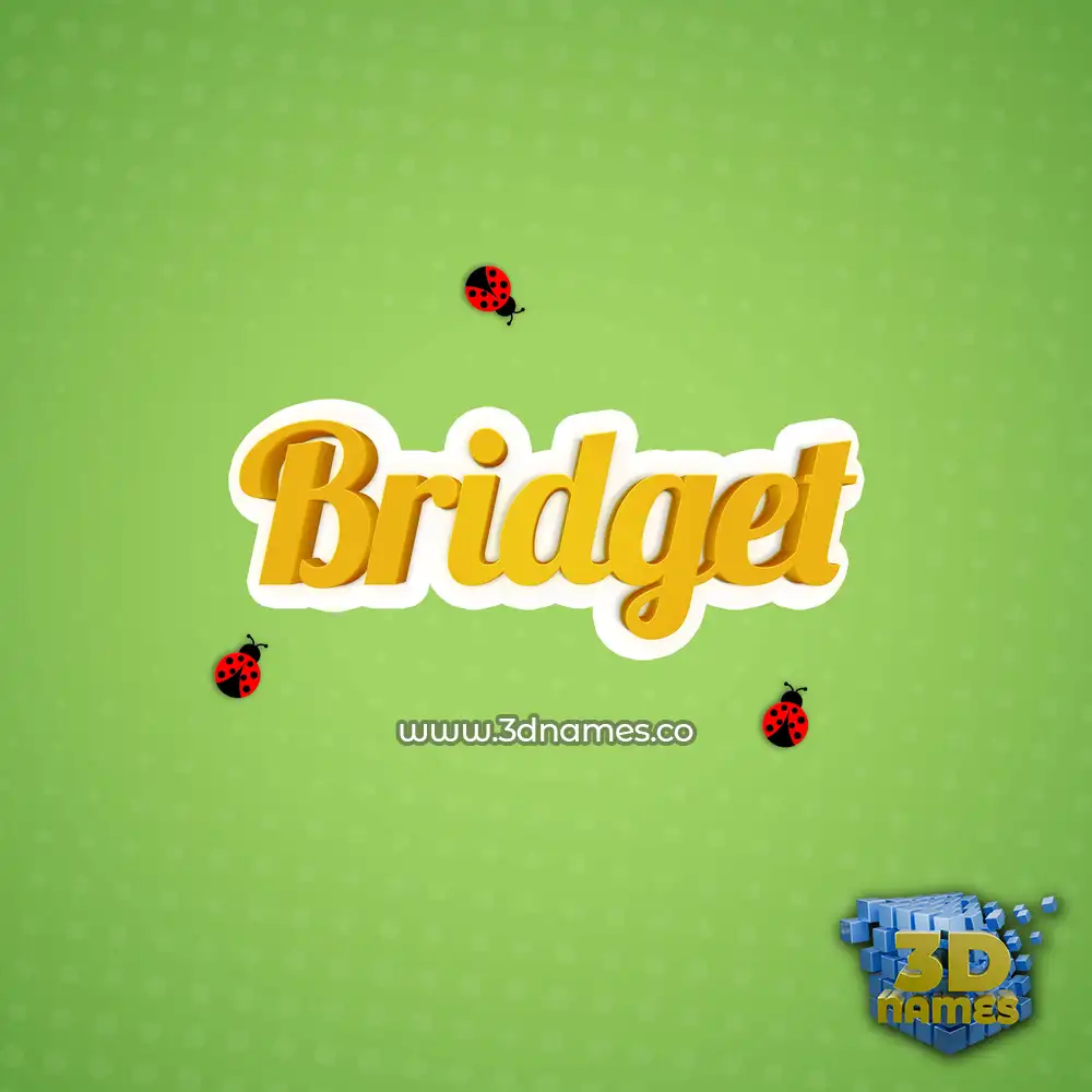 bridget in Ladybugs style - 3D name wallpaper