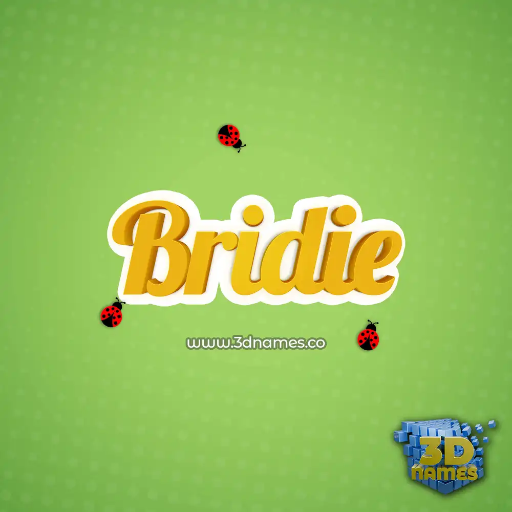 bridie in Ladybugs style - 3D name wallpaper
