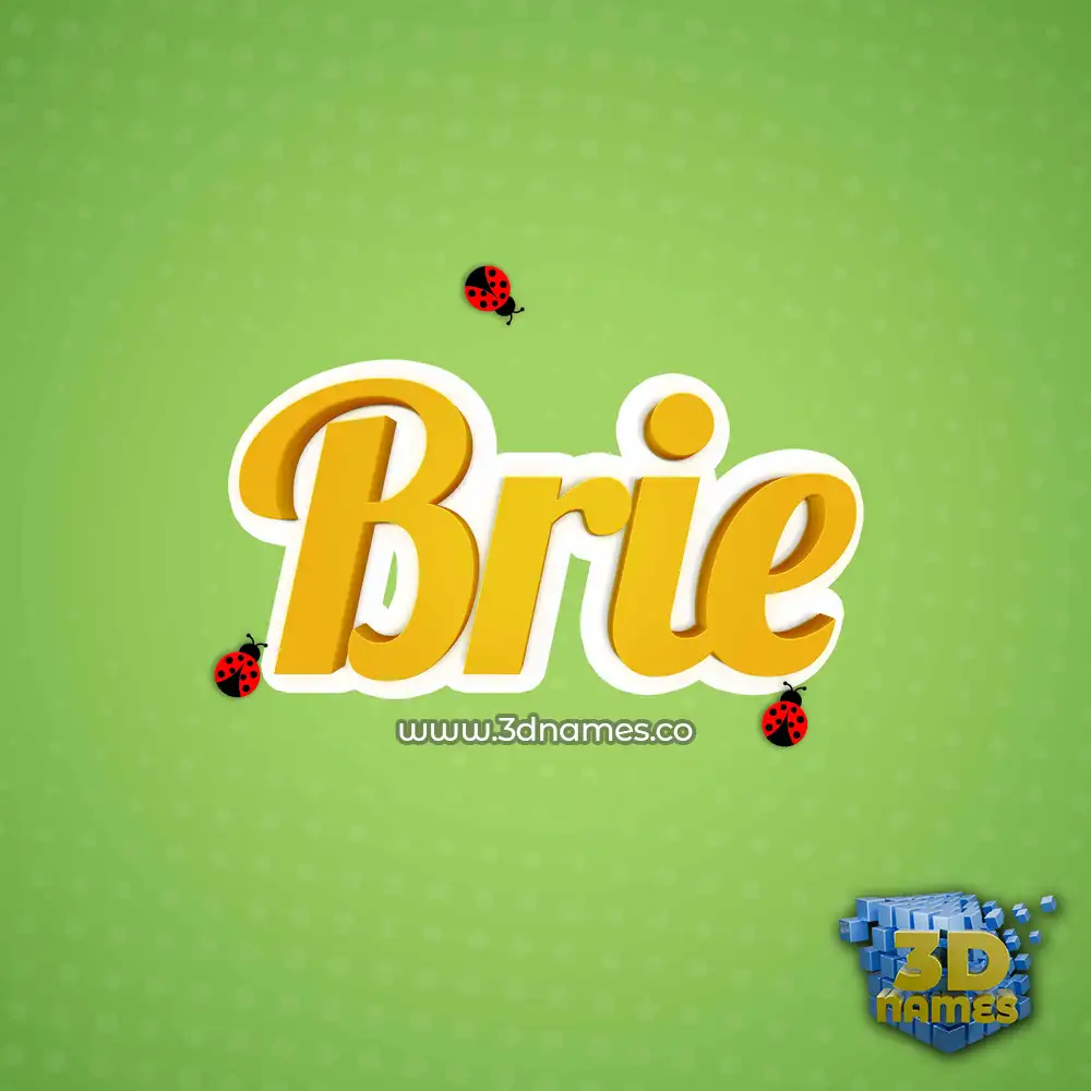 brie in Ladybugs style - 3D name wallpaper