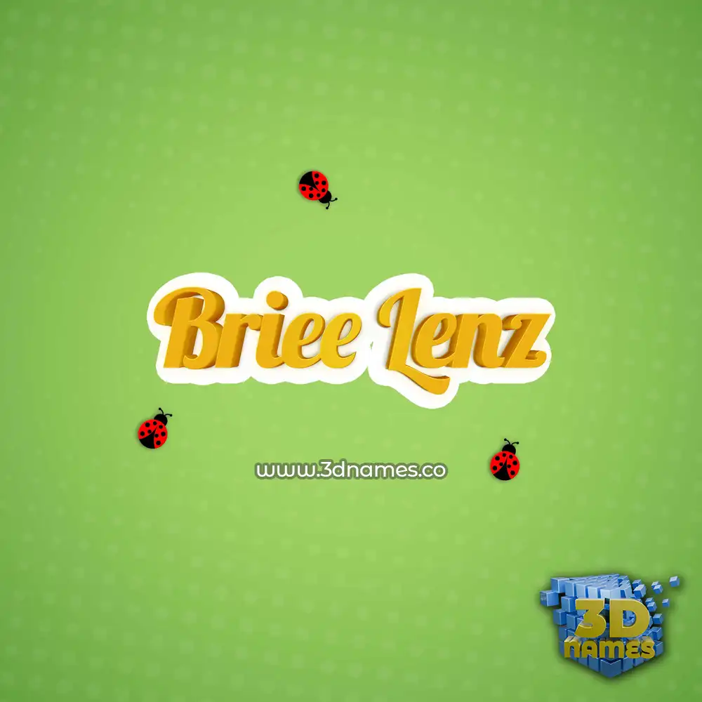 briee lenz in Ladybugs style - 3D name wallpaper