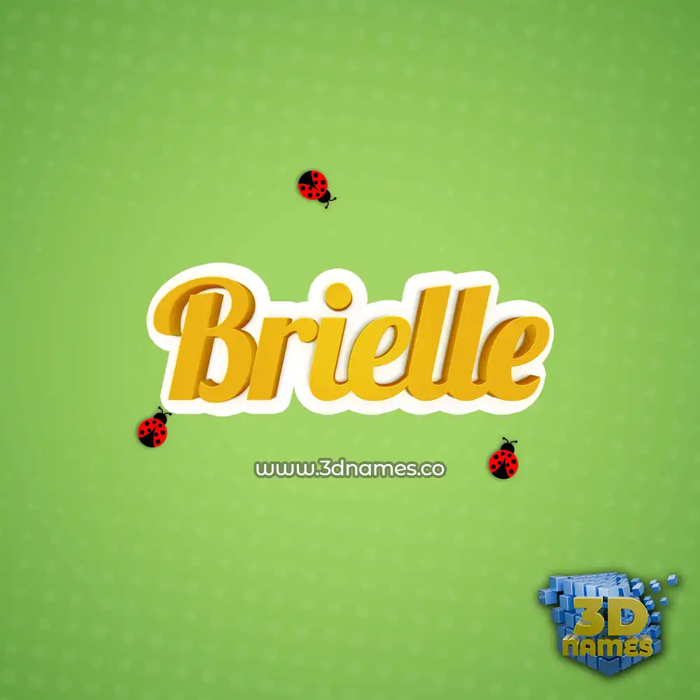 brielle in Ladybugs style - 3D name wallpaper