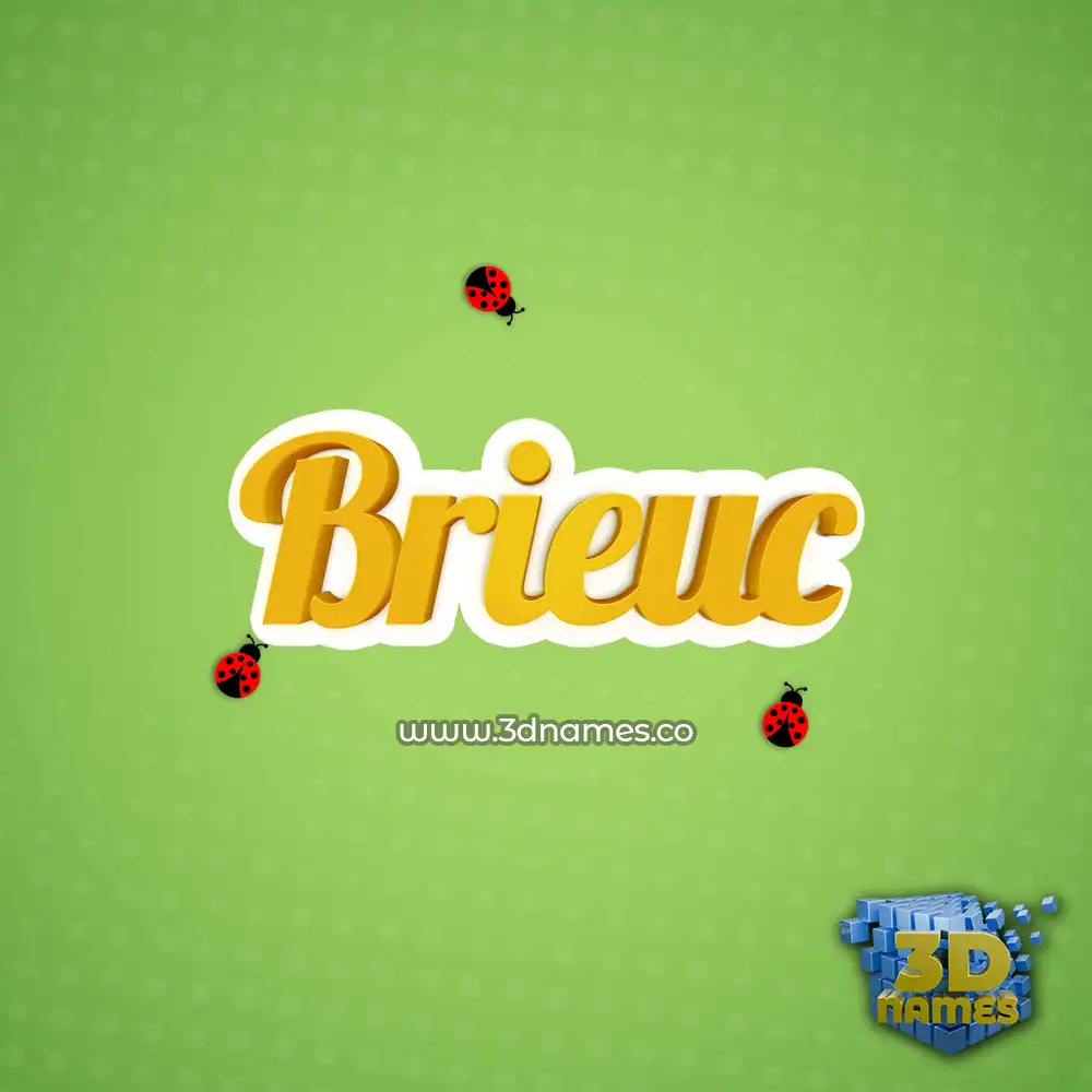 brieuc in Ladybugs style - 3D name wallpaper