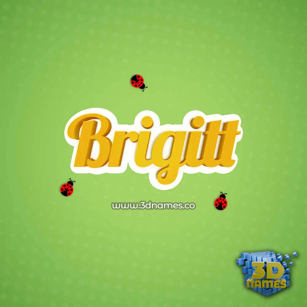 brigitt in Ladybugs style - 3D name wallpaper
