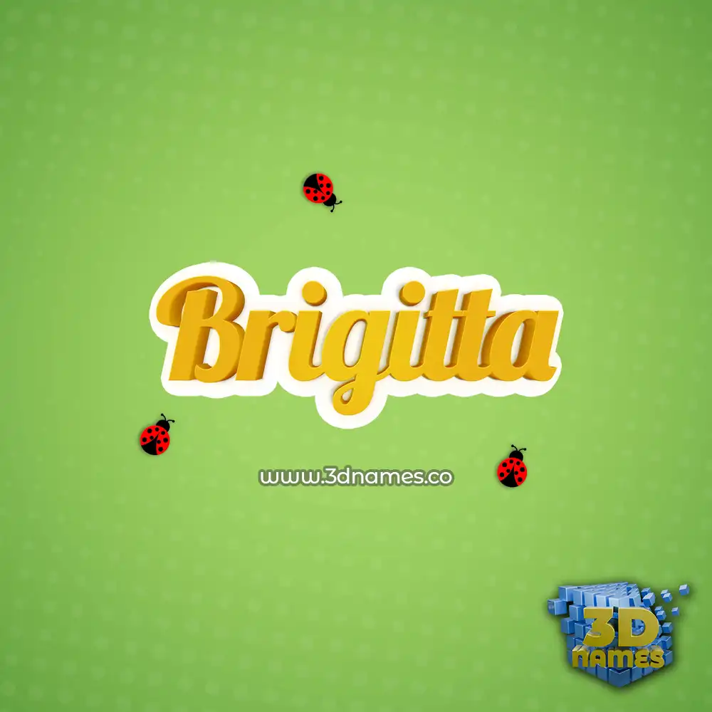 brigitta in Ladybugs style - 3D name wallpaper