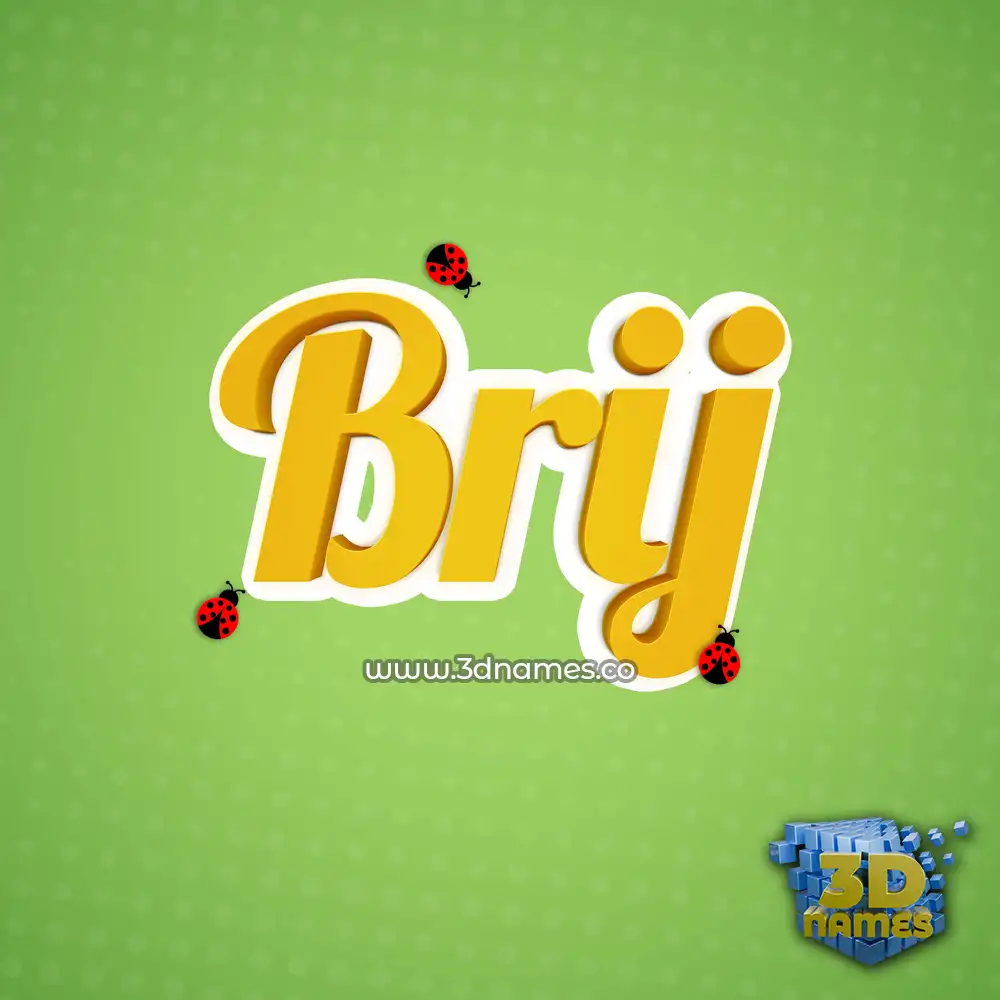 brij in Ladybugs style - 3D name wallpaper