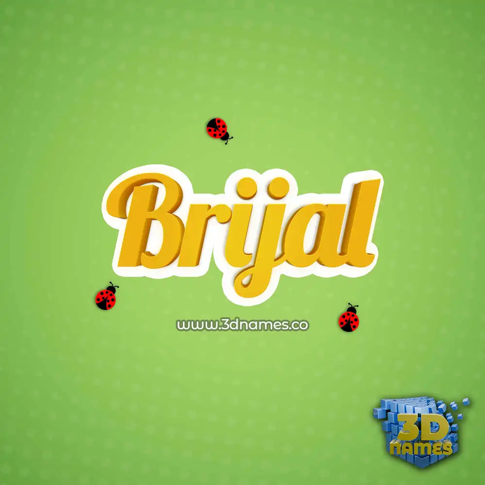 brijal in Ladybugs style - 3D name wallpaper