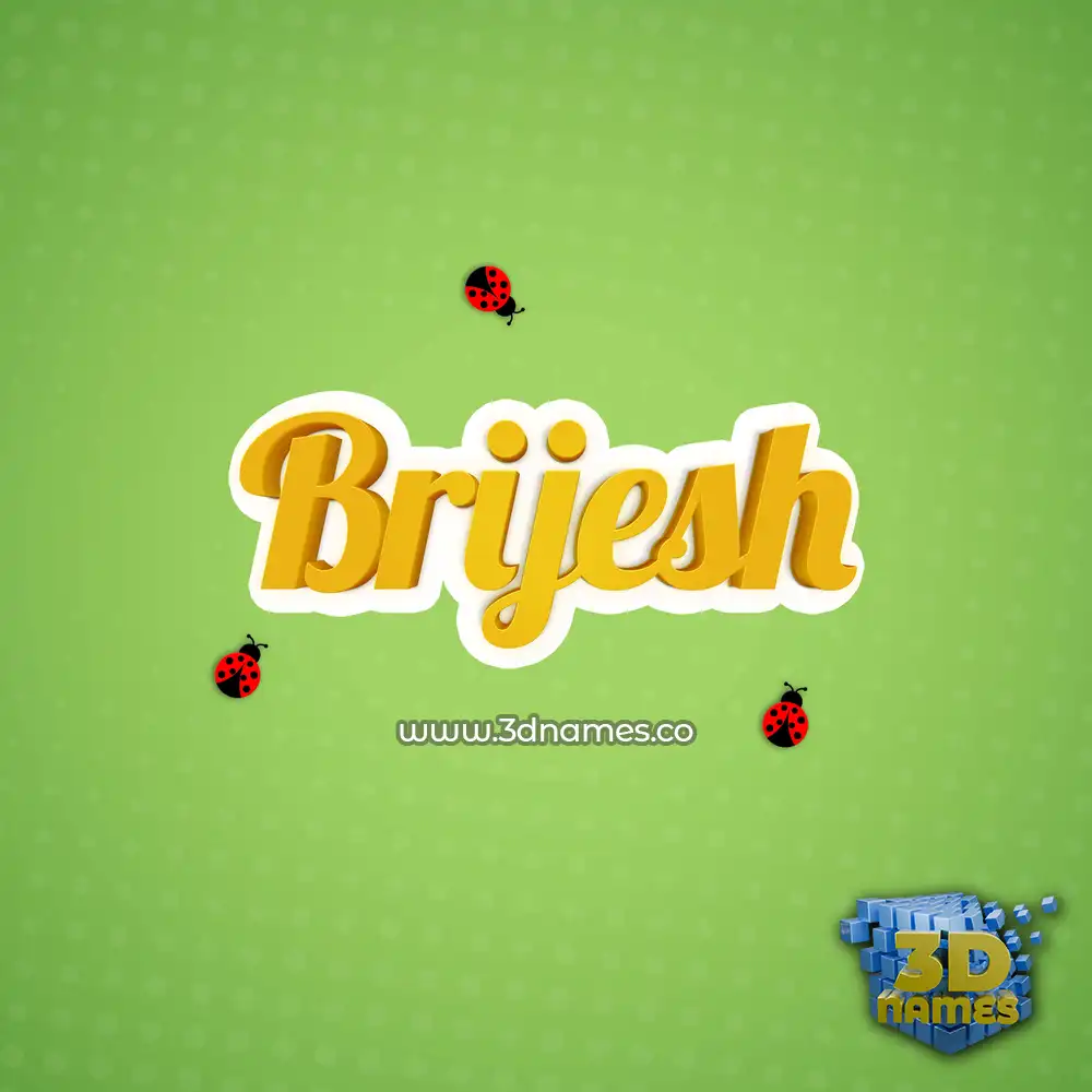 brijesh in Ladybugs style - 3D name wallpaper