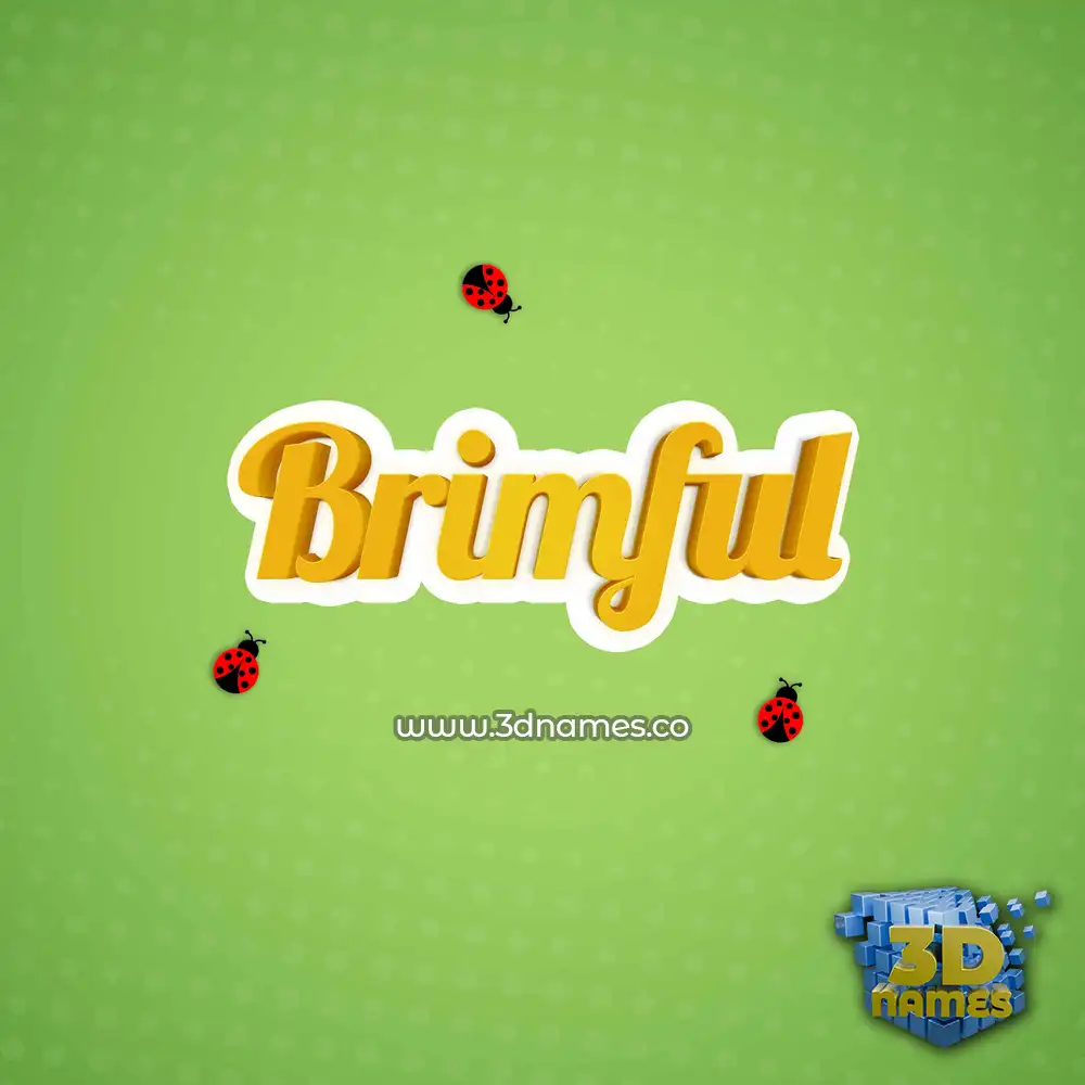 brimful in Ladybugs style - 3D name wallpaper
