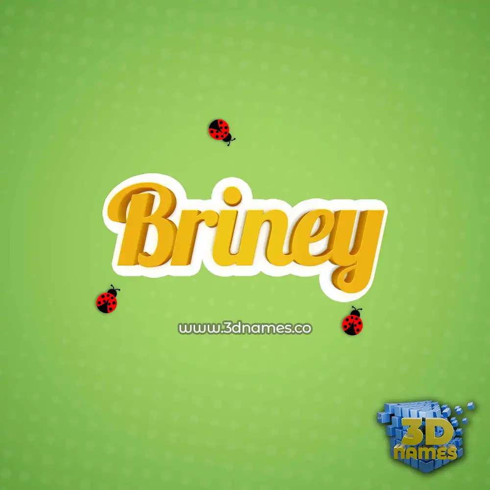 briney in Ladybugs style - 3D name wallpaper
