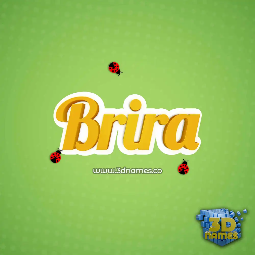brira in Ladybugs style - 3D name wallpaper