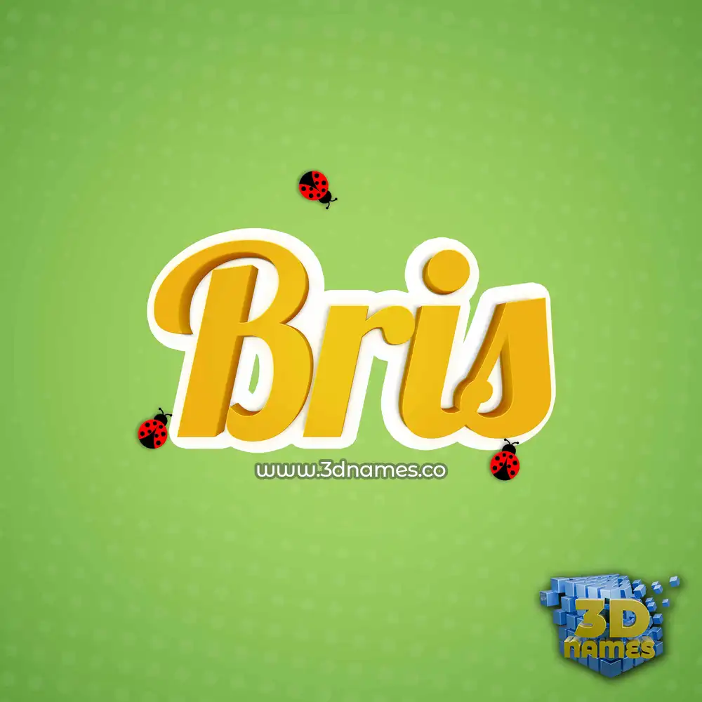bris in Ladybugs style - 3D name wallpaper