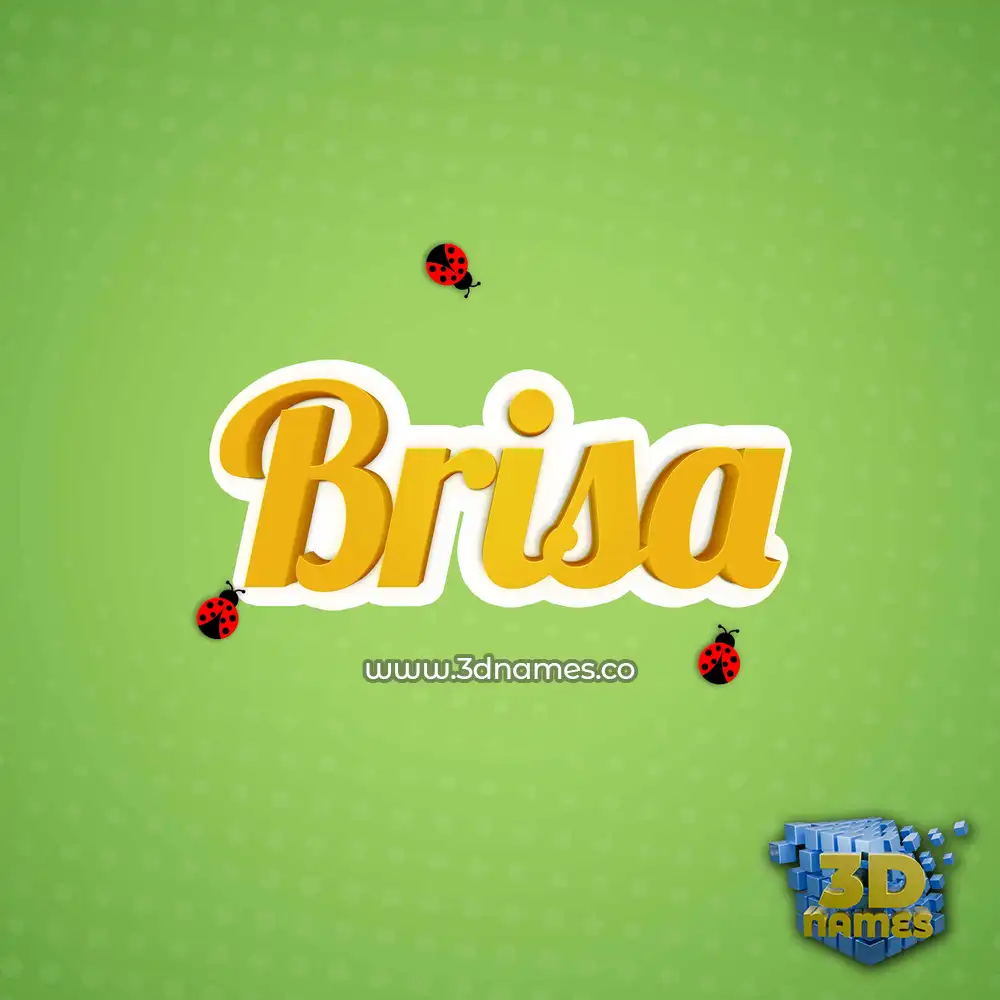 brisa in Ladybugs style - 3D name wallpaper
