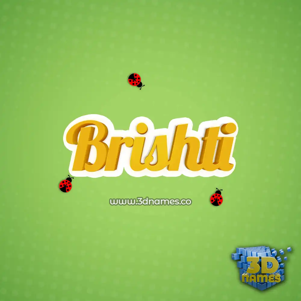 brishti in Ladybugs style - 3D name wallpaper