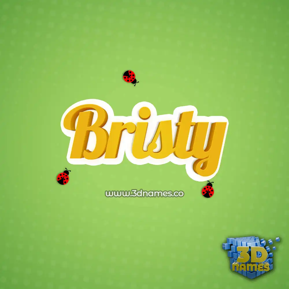 bristy in Ladybugs style - 3D name wallpaper