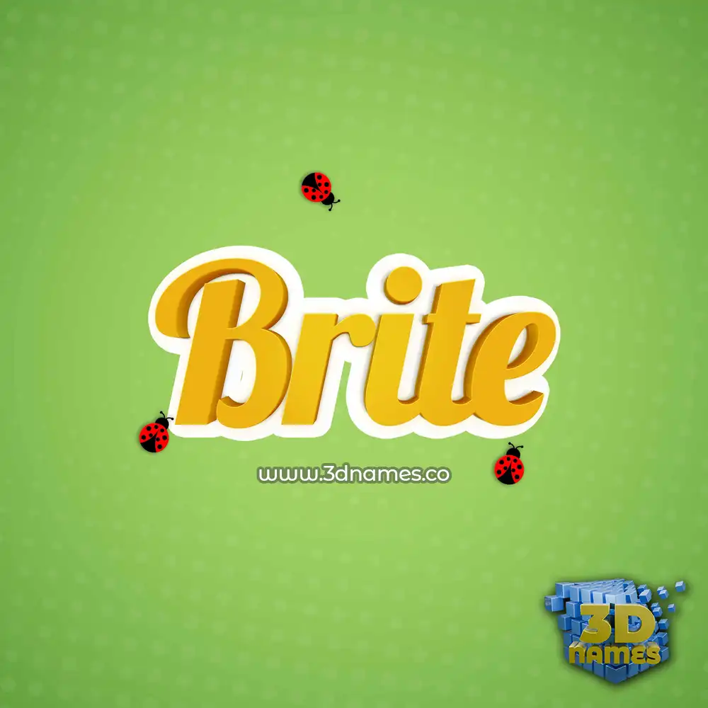 brite in Ladybugs style - 3D name wallpaper