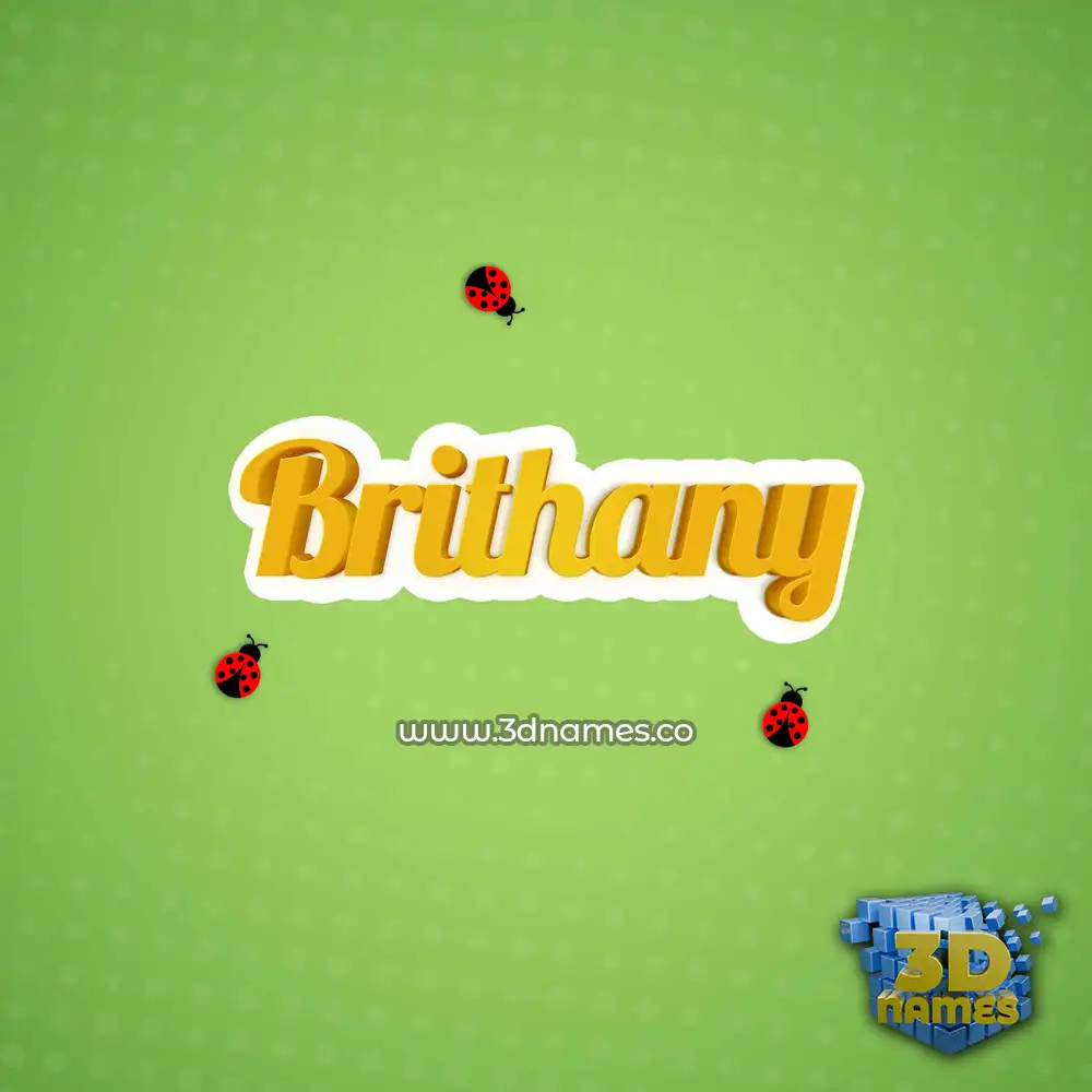 brithany in Ladybugs style - 3D name wallpaper