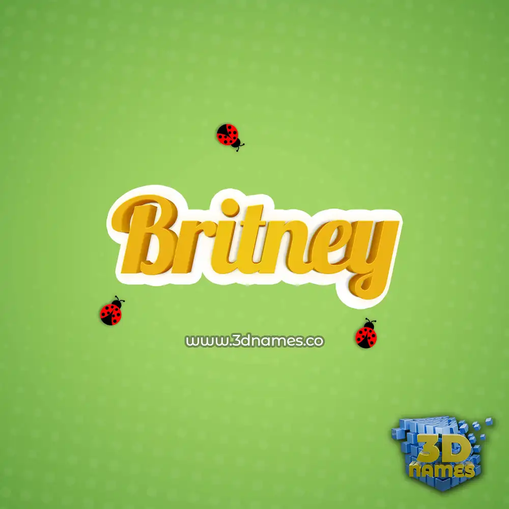 britney in Ladybugs style - 3D name wallpaper