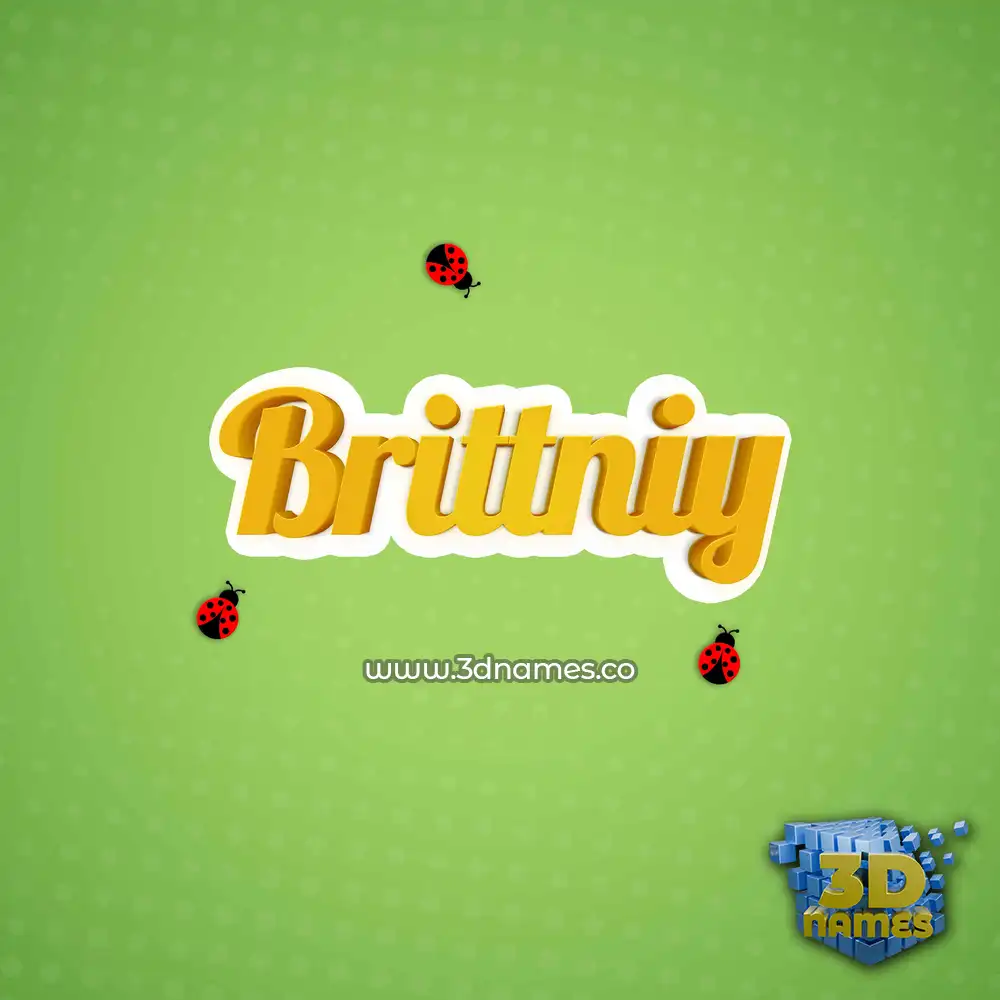 brittniy in Ladybugs style - 3D name wallpaper