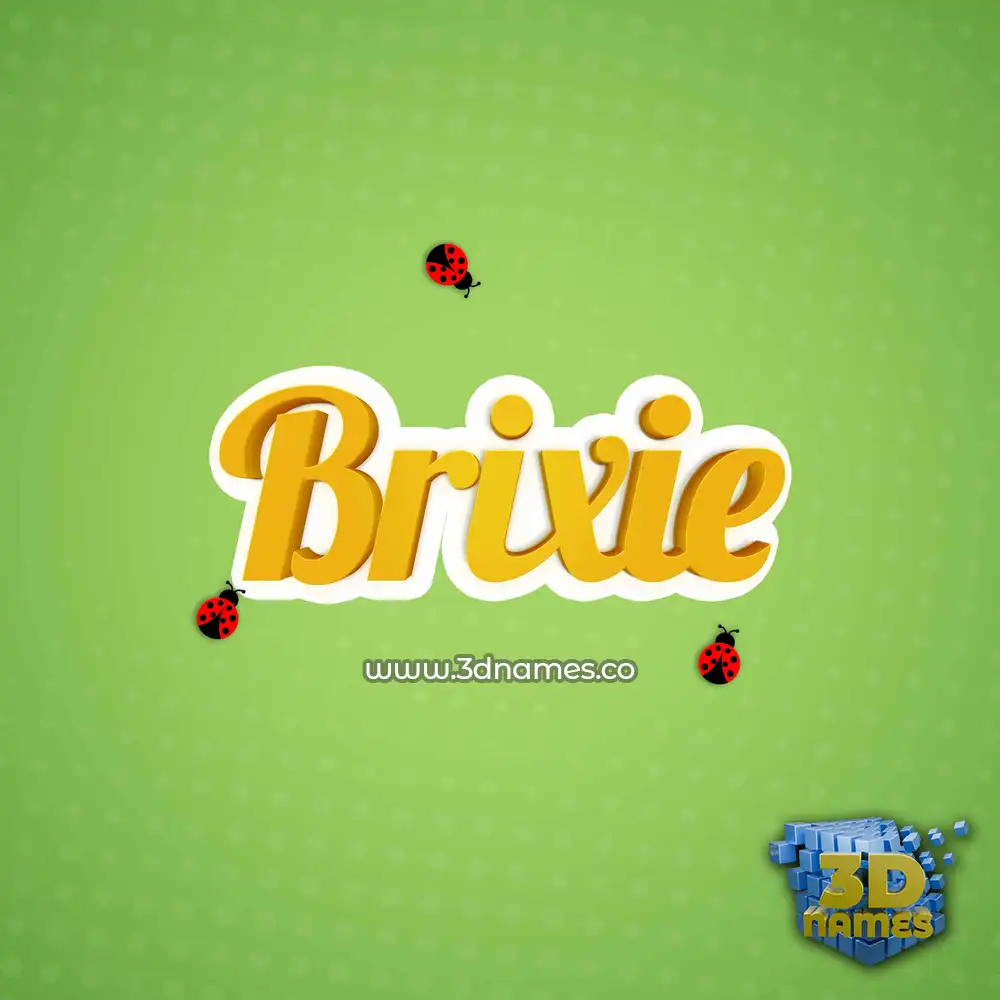 brixie in Ladybugs style - 3D name wallpaper