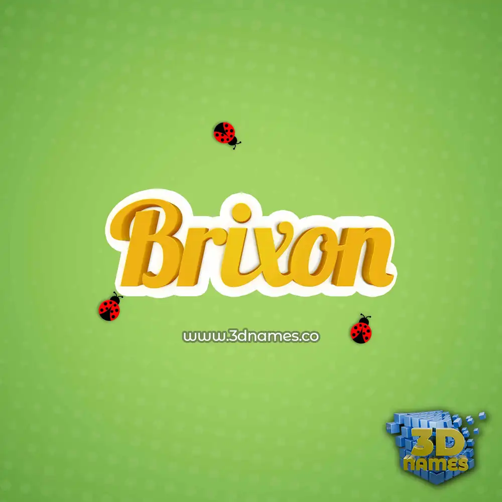 brixon in Ladybugs style - 3D name wallpaper