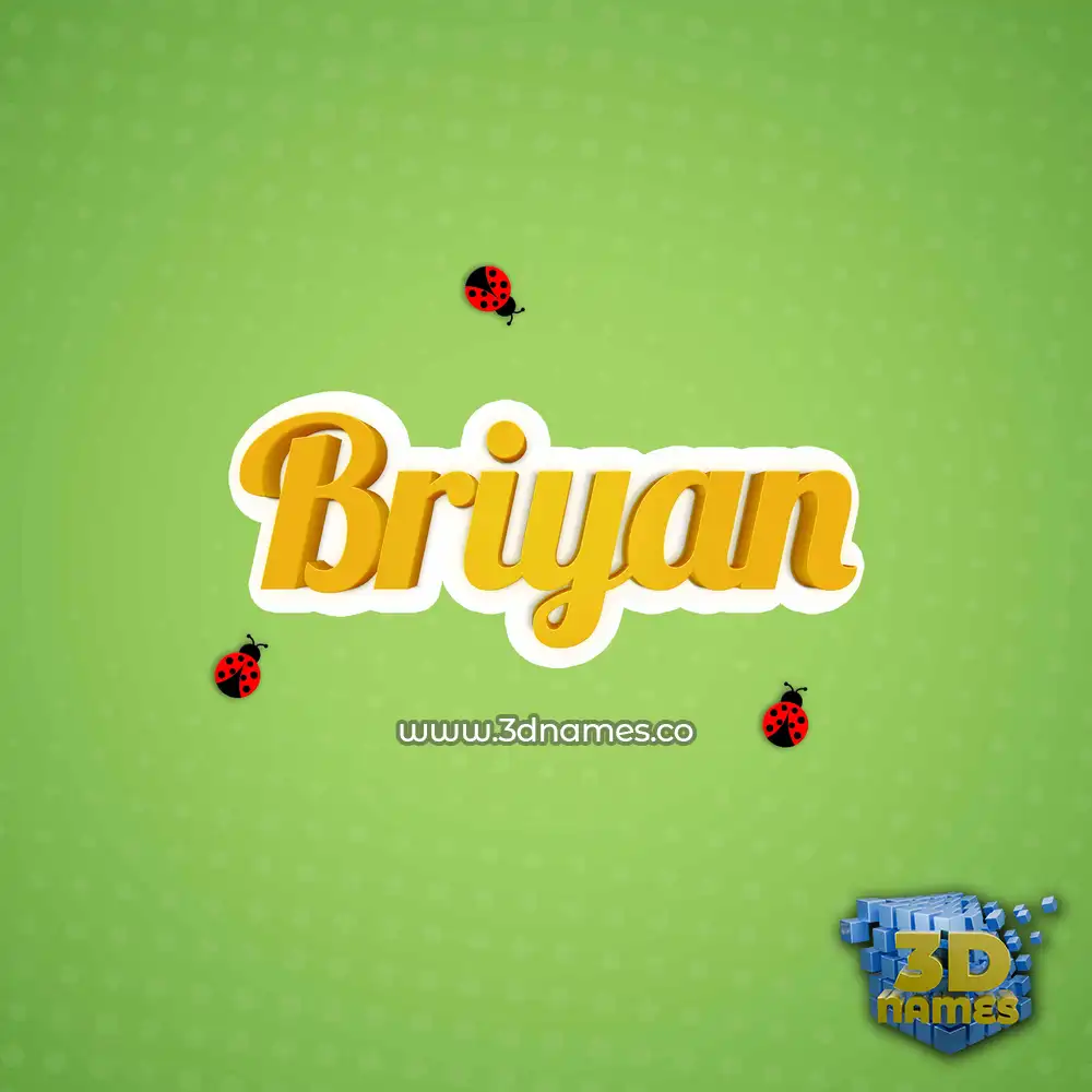 briyan in Ladybugs style - 3D name wallpaper