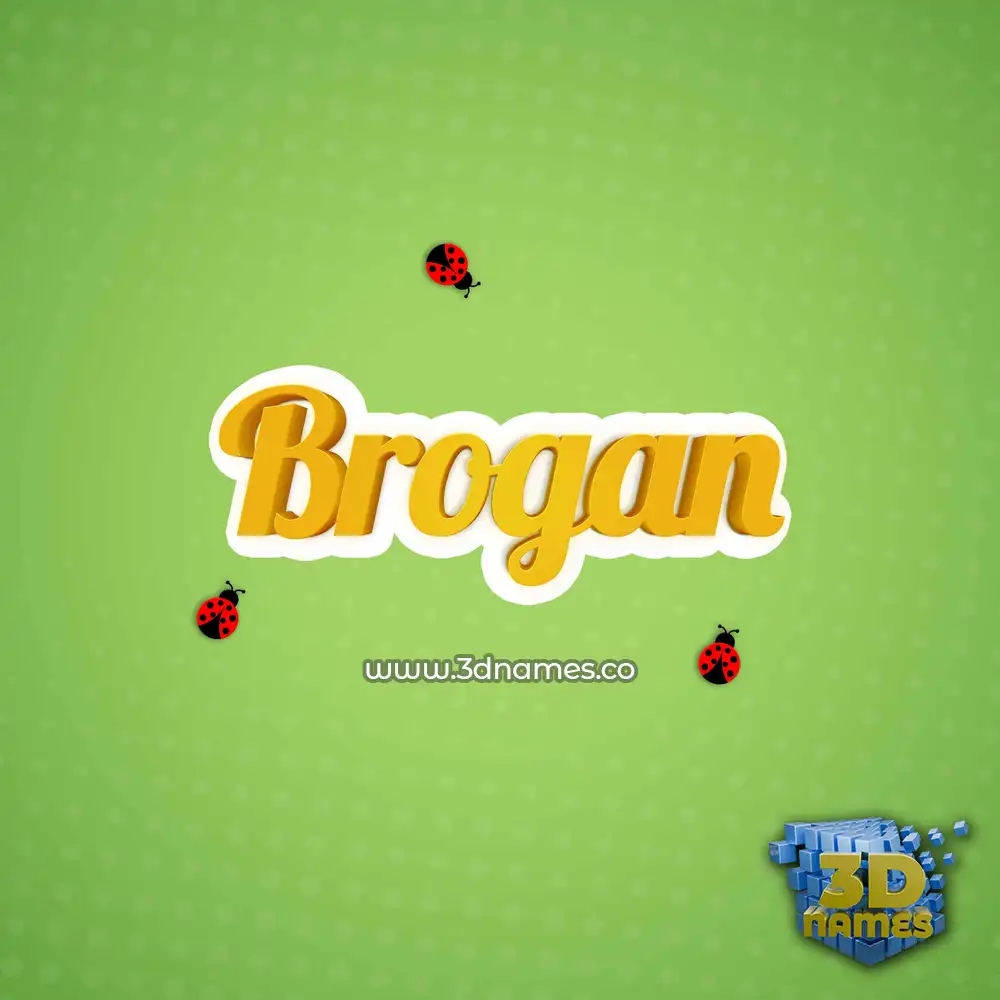 brogan in Ladybugs style - 3D name wallpaper