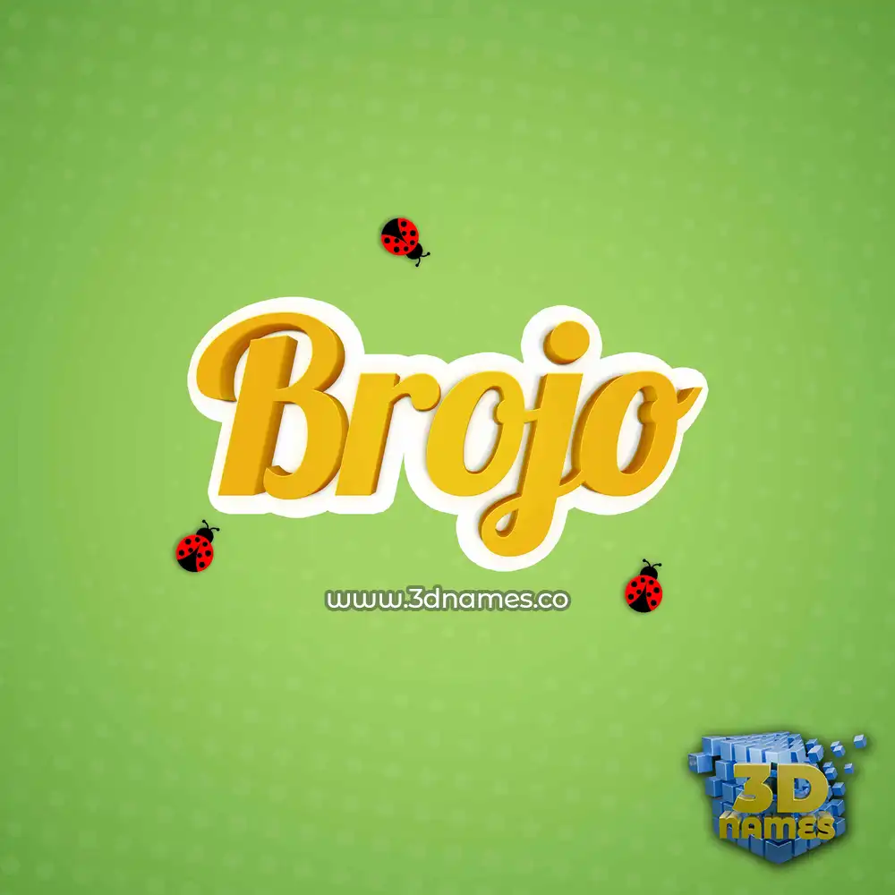 brojo in Ladybugs style - 3D name wallpaper