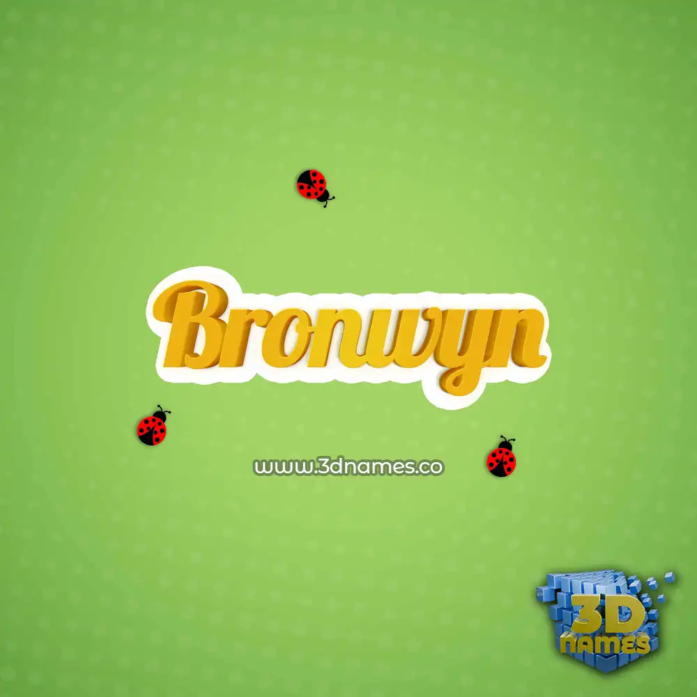 bronwyn in Ladybugs style - 3D name wallpaper
