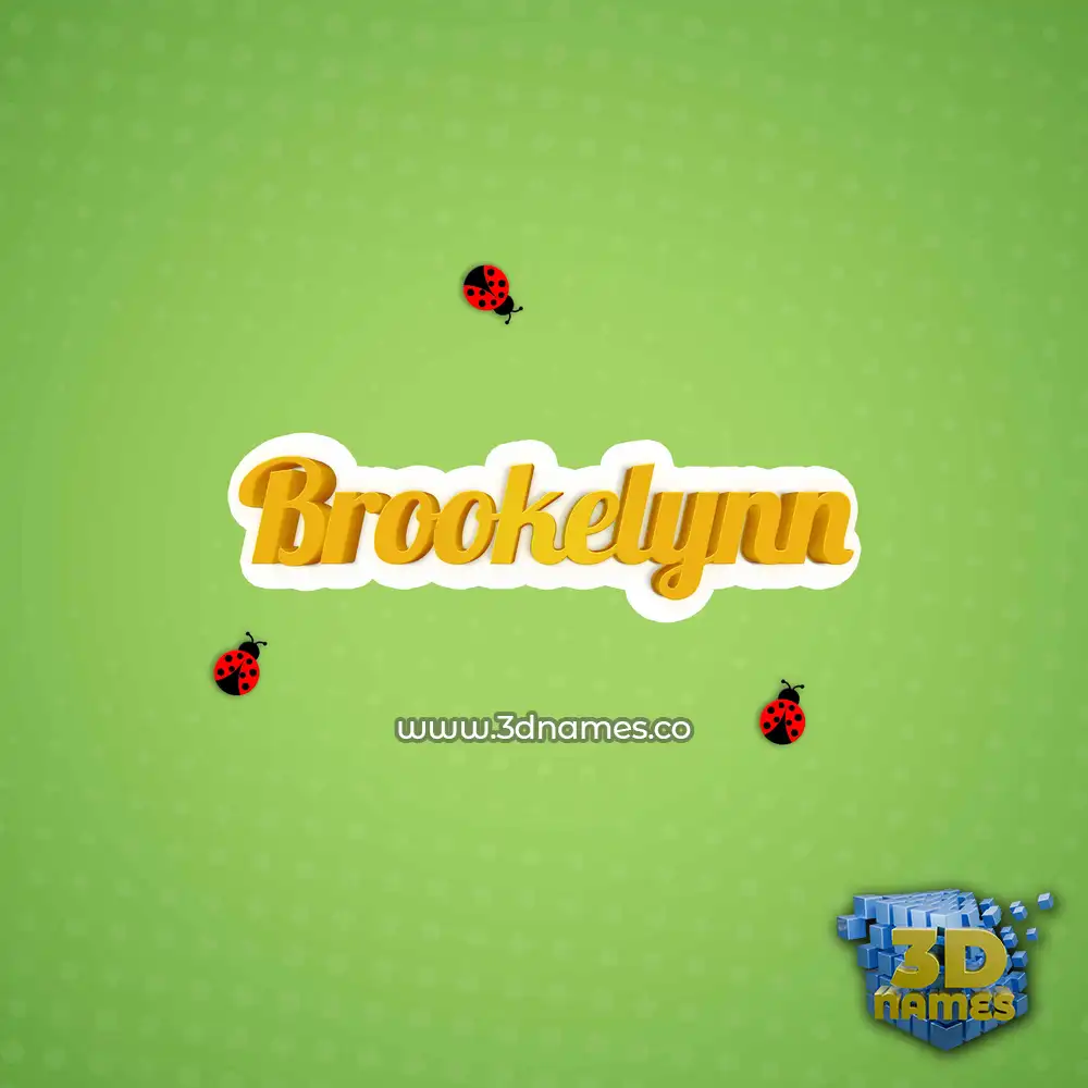 brookelynn in Ladybugs style - 3D name wallpaper