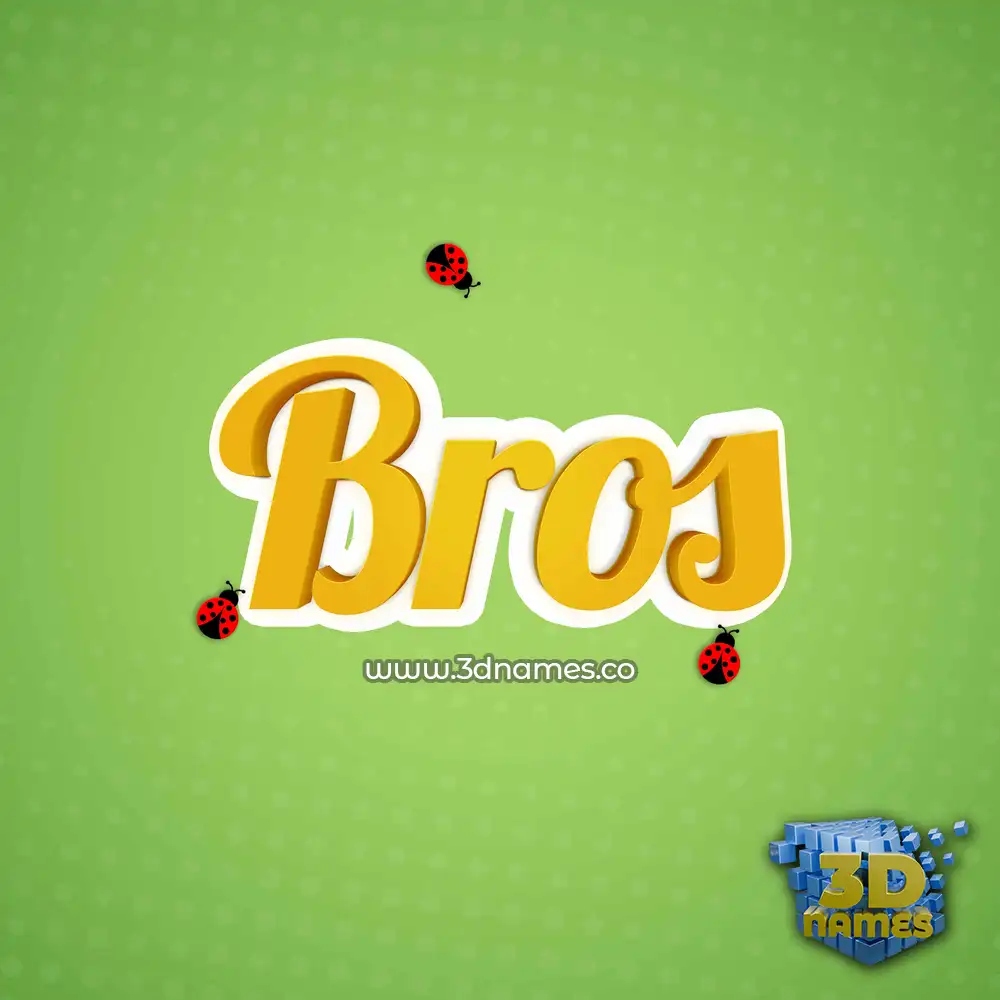 bros in Ladybugs style - 3D name wallpaper