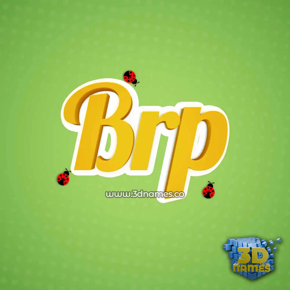 brp in Ladybugs style - 3D name wallpaper