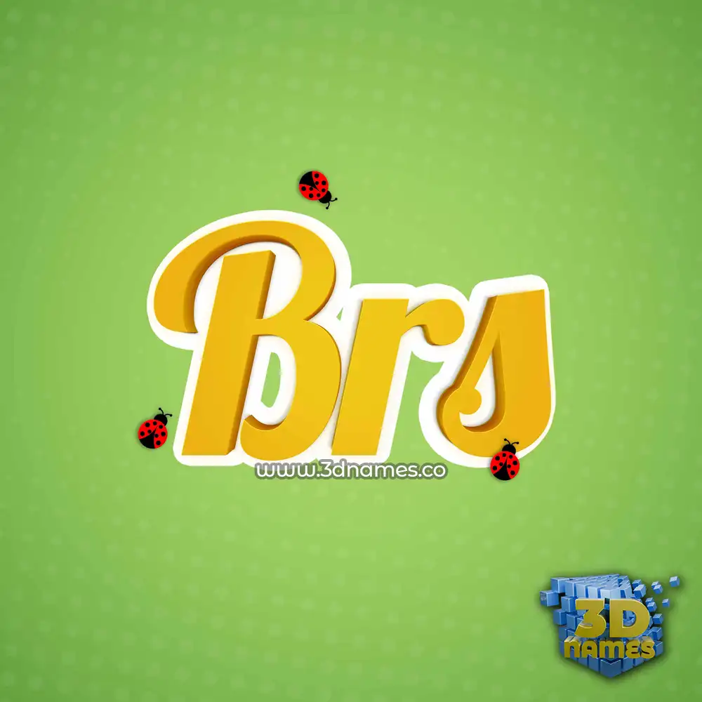 brs in Ladybugs style - 3D name wallpaper