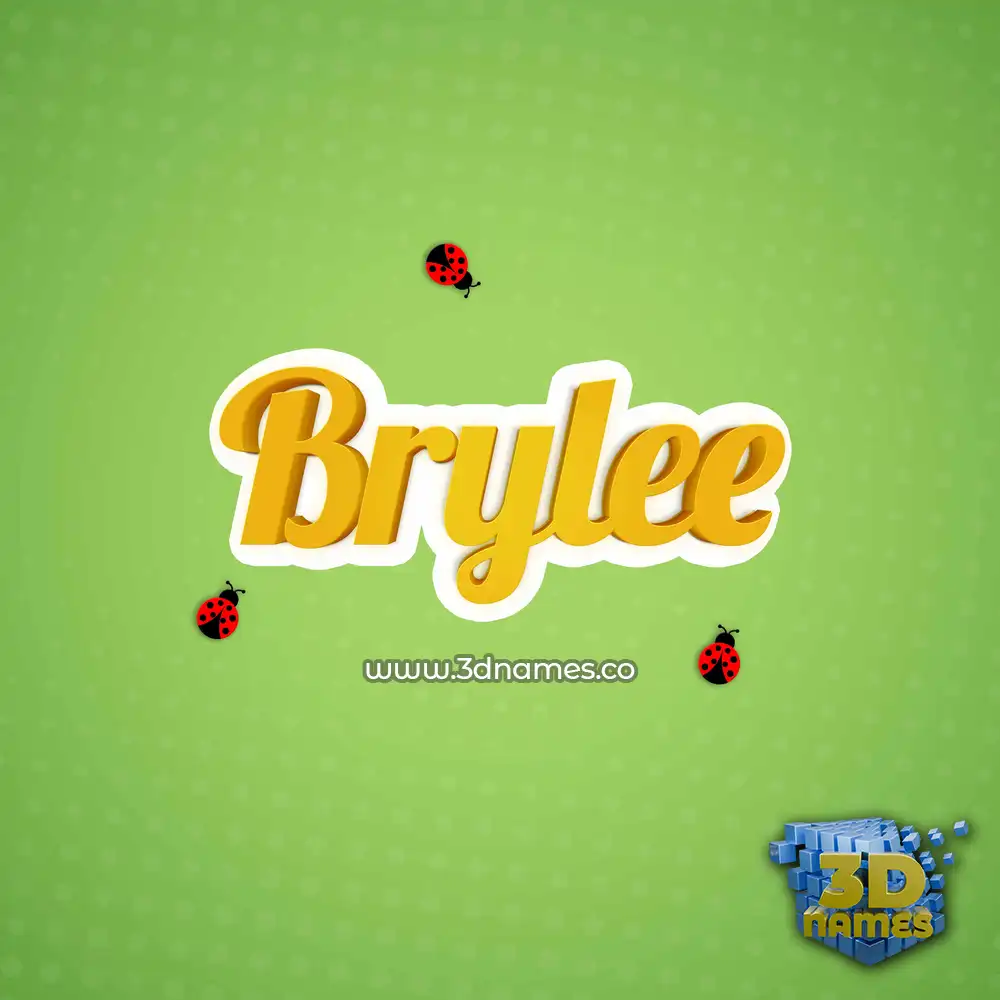 brylee in Ladybugs style - 3D name wallpaper