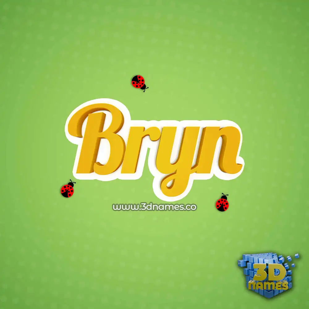 bryn in Ladybugs style - 3D name wallpaper